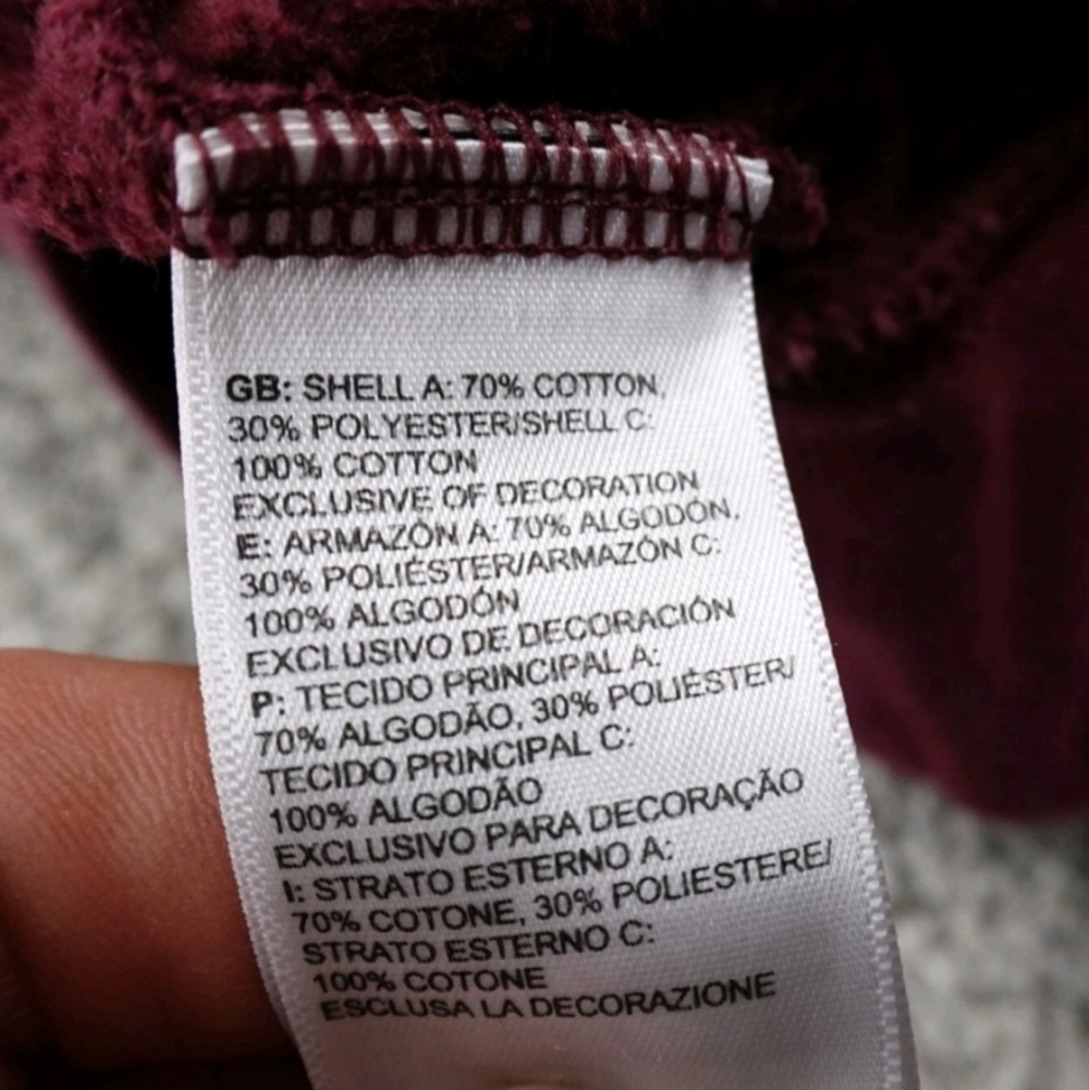 North Face Sweater Womens Medium Maroon Outdoors Sweatshirt Hoodie Hoody - Picture 5 of 5